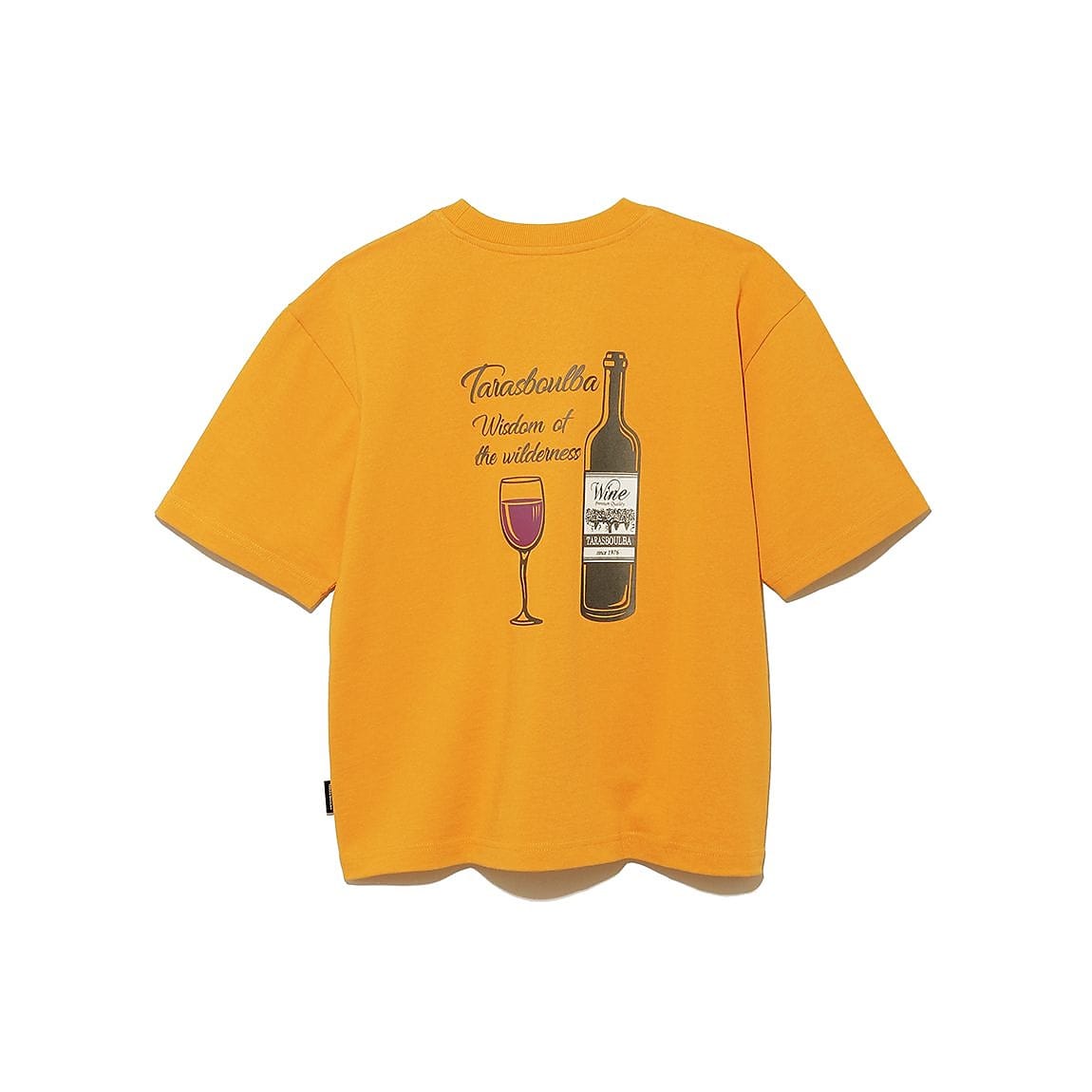 レディース ヘビーコットンプリントTシャツ（ワイン）