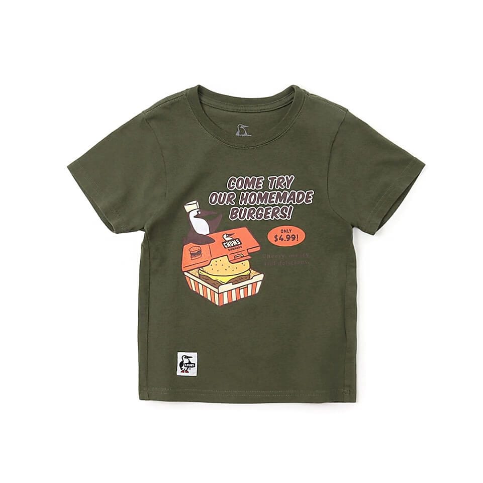 Kid's CHUMS Burger Shop T-Shirt (キッズ　チャムス　バーガーショップ　Ｔシャツ)