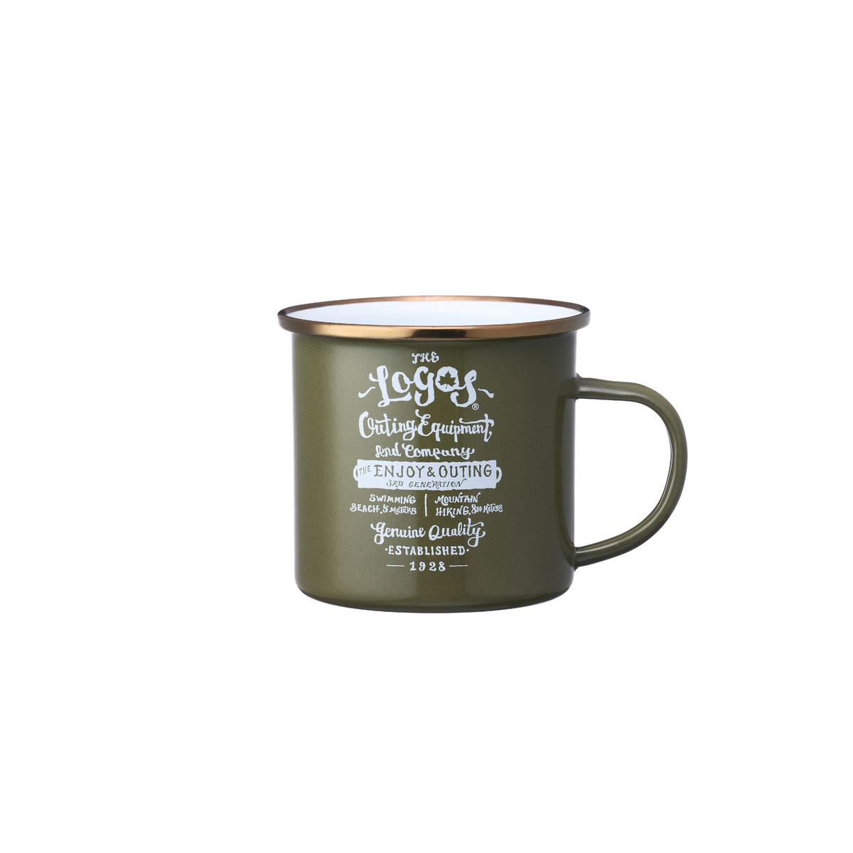 LOGOSクラシコホーローマグ(オリーブ)