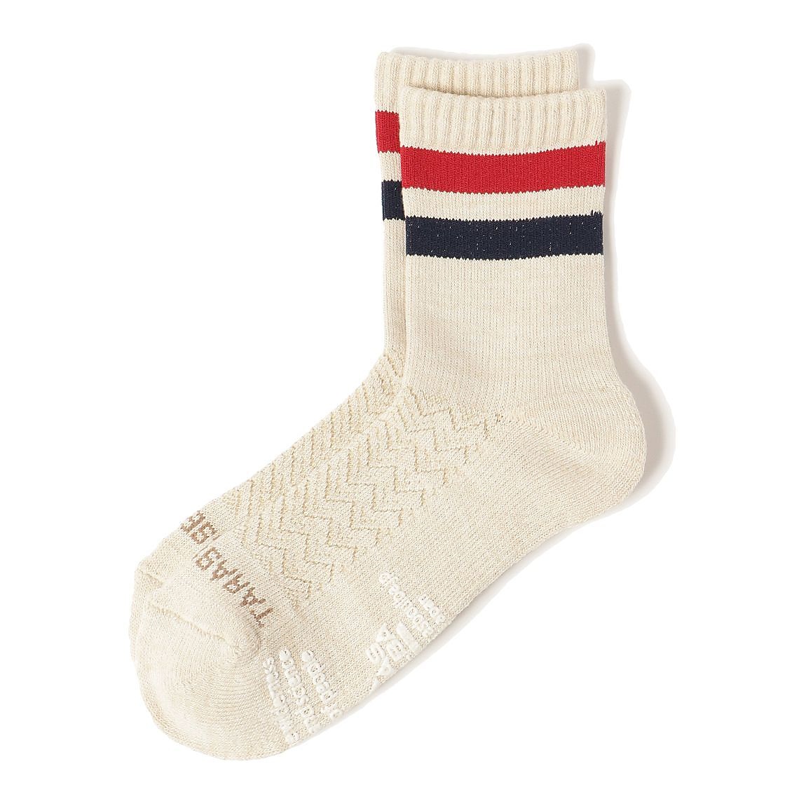 レディース ローゲージミドルソックス（ライン）