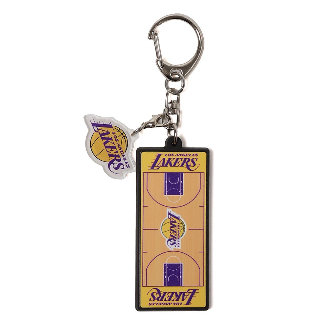 LAKERSコート柄ラバーキーホルダー