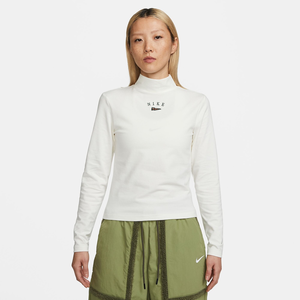 ナイキ ウィメンズ NSW NCPS L/S モック トップ