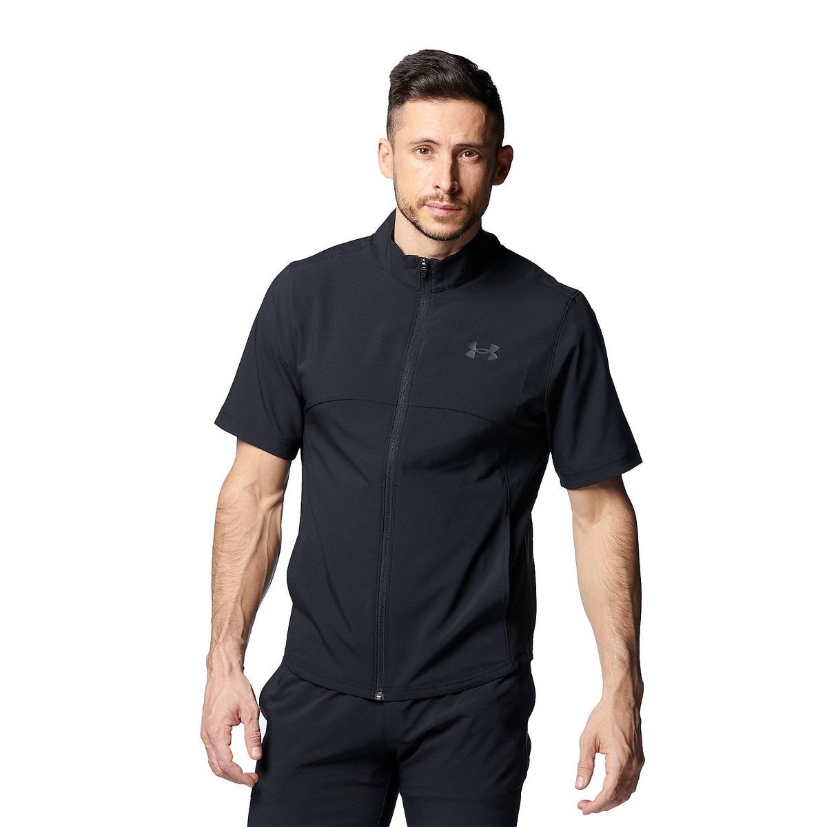 UA FRESH WOVEN SHORT SLEEVE FULL ZIP