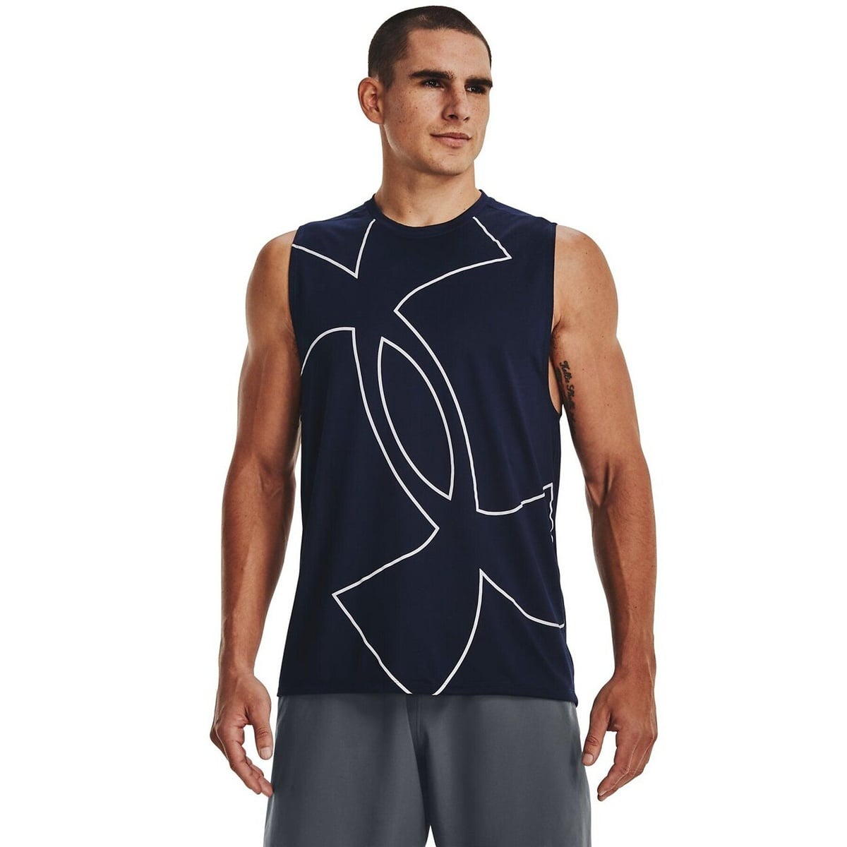 UA TECH SLEEVELESS T-SHIRTS GRAPHIC