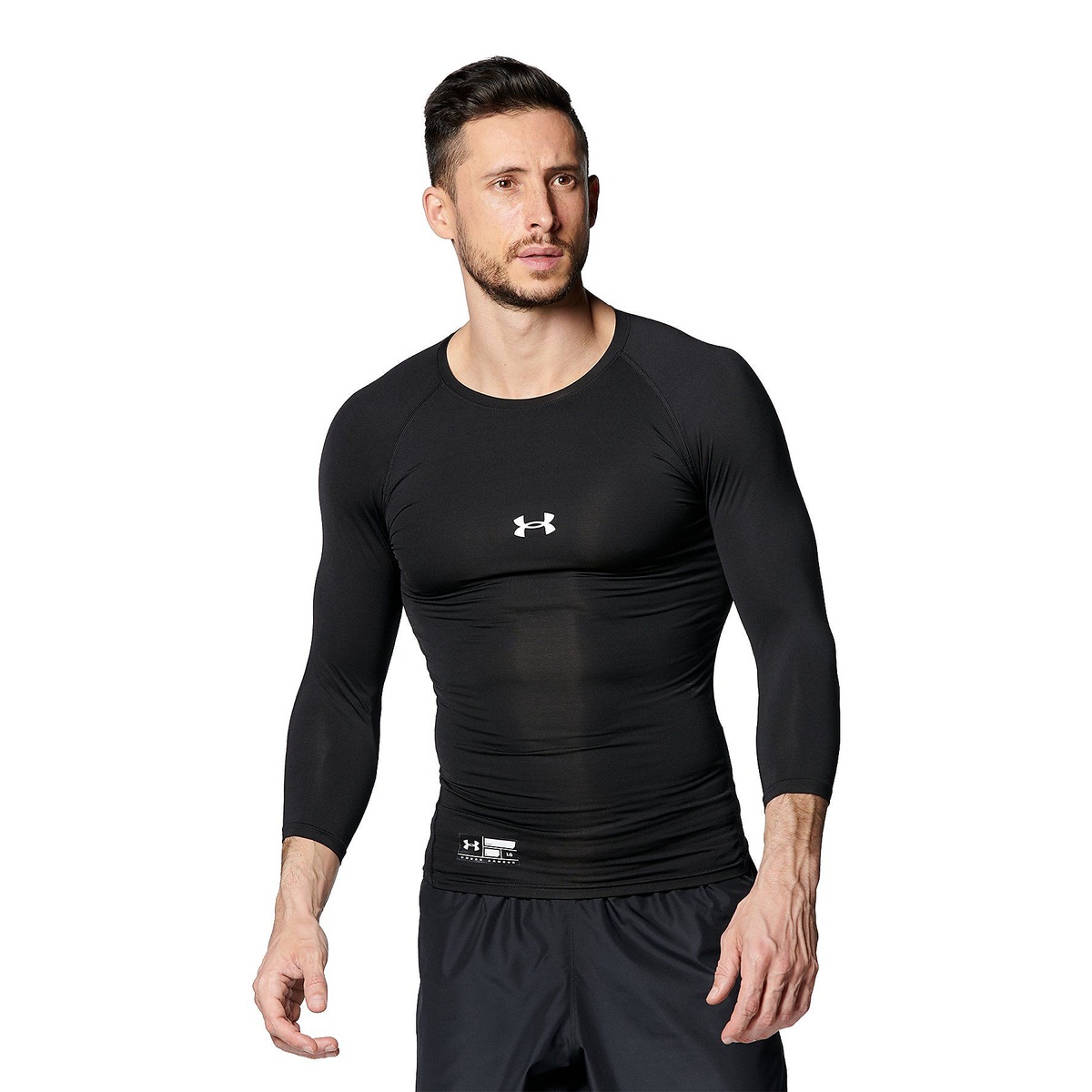 UA HEATGEAR ARMOUR COMPRESSION 3/4 CREW NECK SHIRT