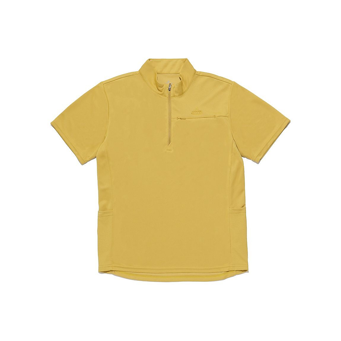 レディース 半袖ハーフジップシャツ