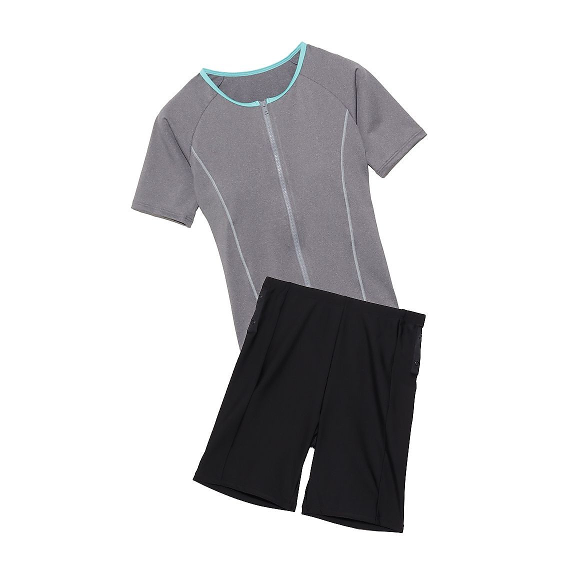 スイムウェア LADIES フルジップ半袖セパレーツ