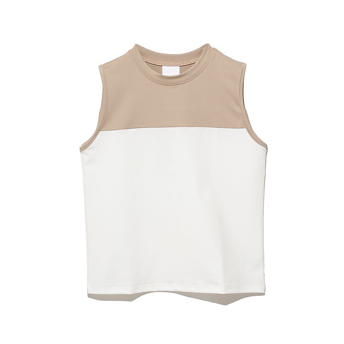 ドライポリエステル バイカラーノースリーブTシャツ JUNIOR