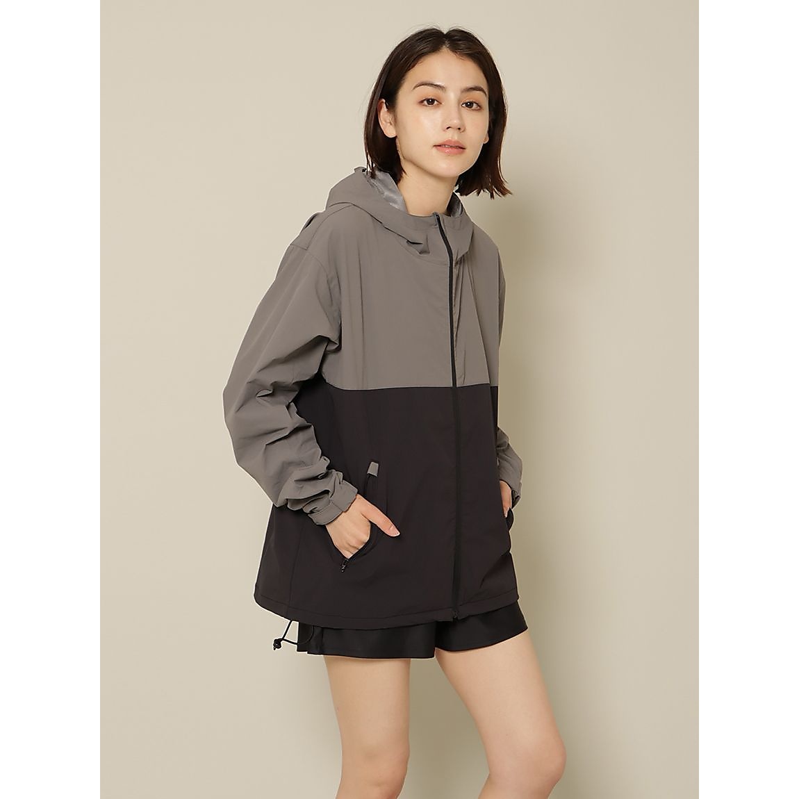 リサイクル裏ドビーナイロン フルジップフーディ UNISEX