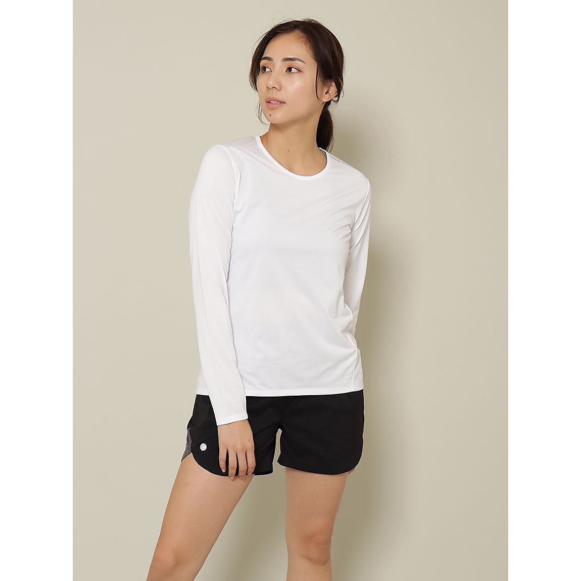 RUNスムースドビー クルーネックロングスリーブTシャツ LADIES