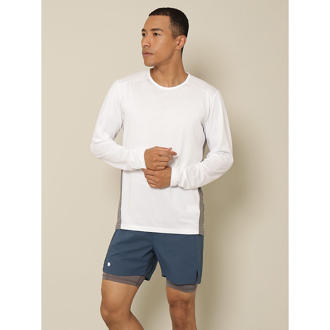 RUNスムースドビー クルーネックロングスリーブTシャツ MENS