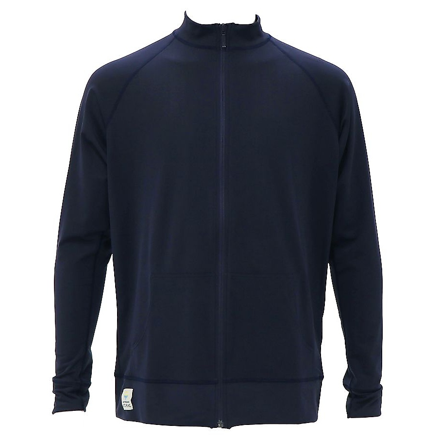 メンズ長袖フルジップスタンドカラー(アクアホール)