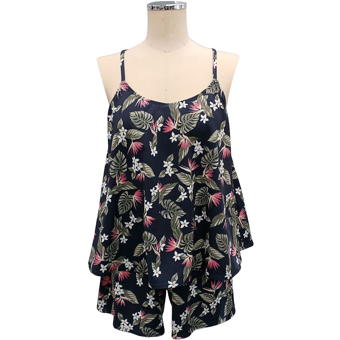 レディースフレアキャミキニ3テンフラワー