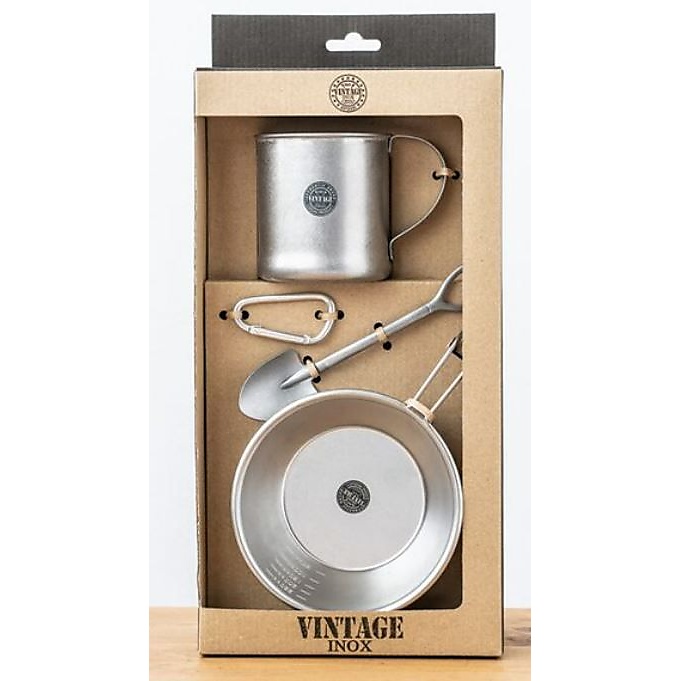 【VINTAGE INOX】キャンプ食器セット B-1
