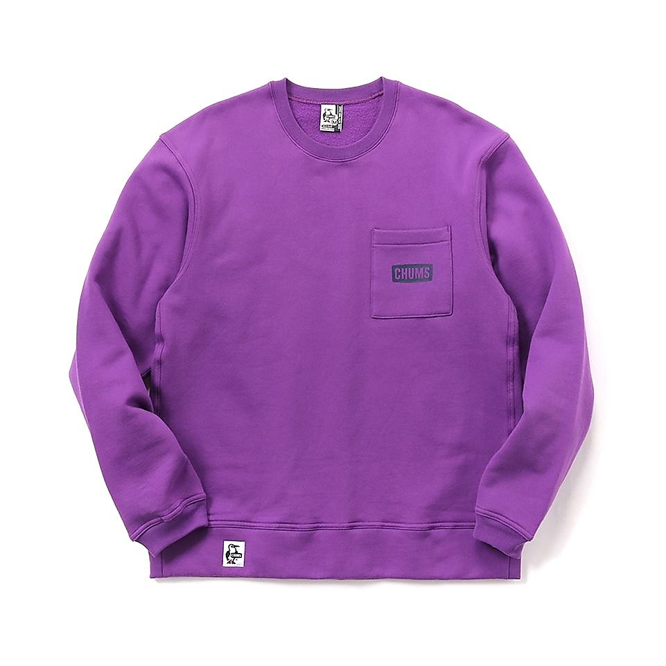 CHUMS LOGO POCKET CREW TOP (チャムスロゴ ポケット クルートッフ)