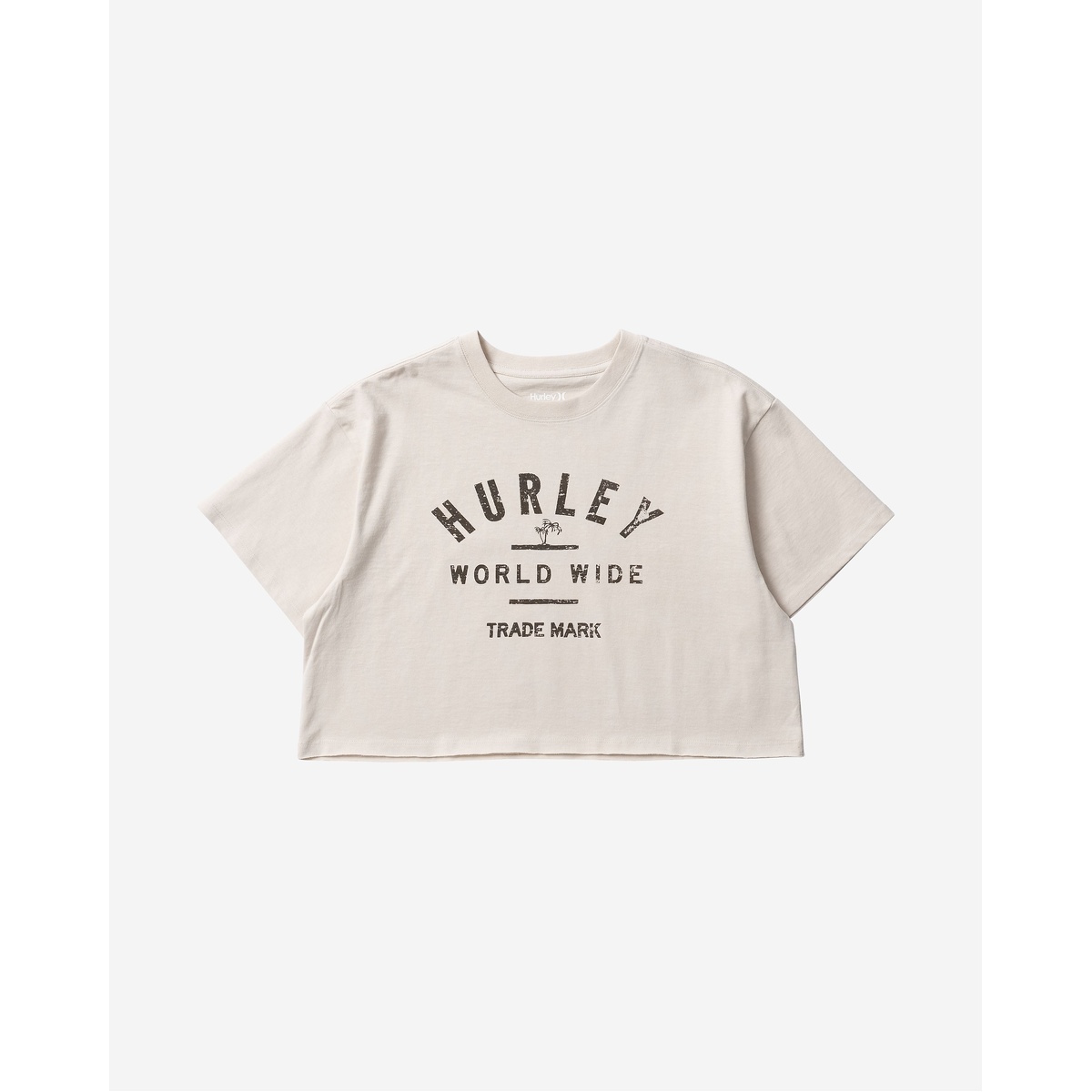 W OVRSZ CUT OFF CROP TEE