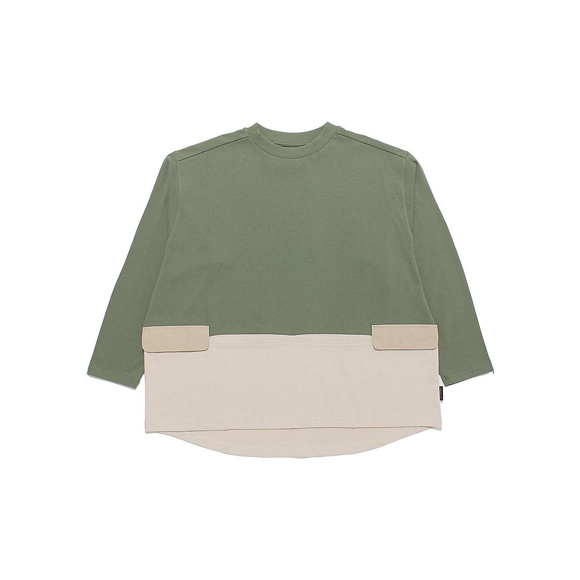 レディース ヘビーコットンポケットロングTシャツ