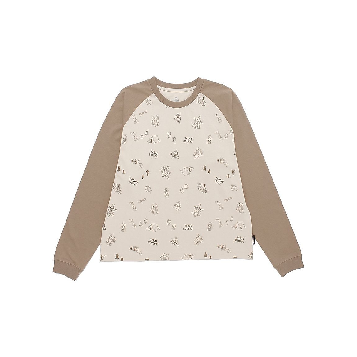レディース ヘビーコットンロングTシャツ（総柄）