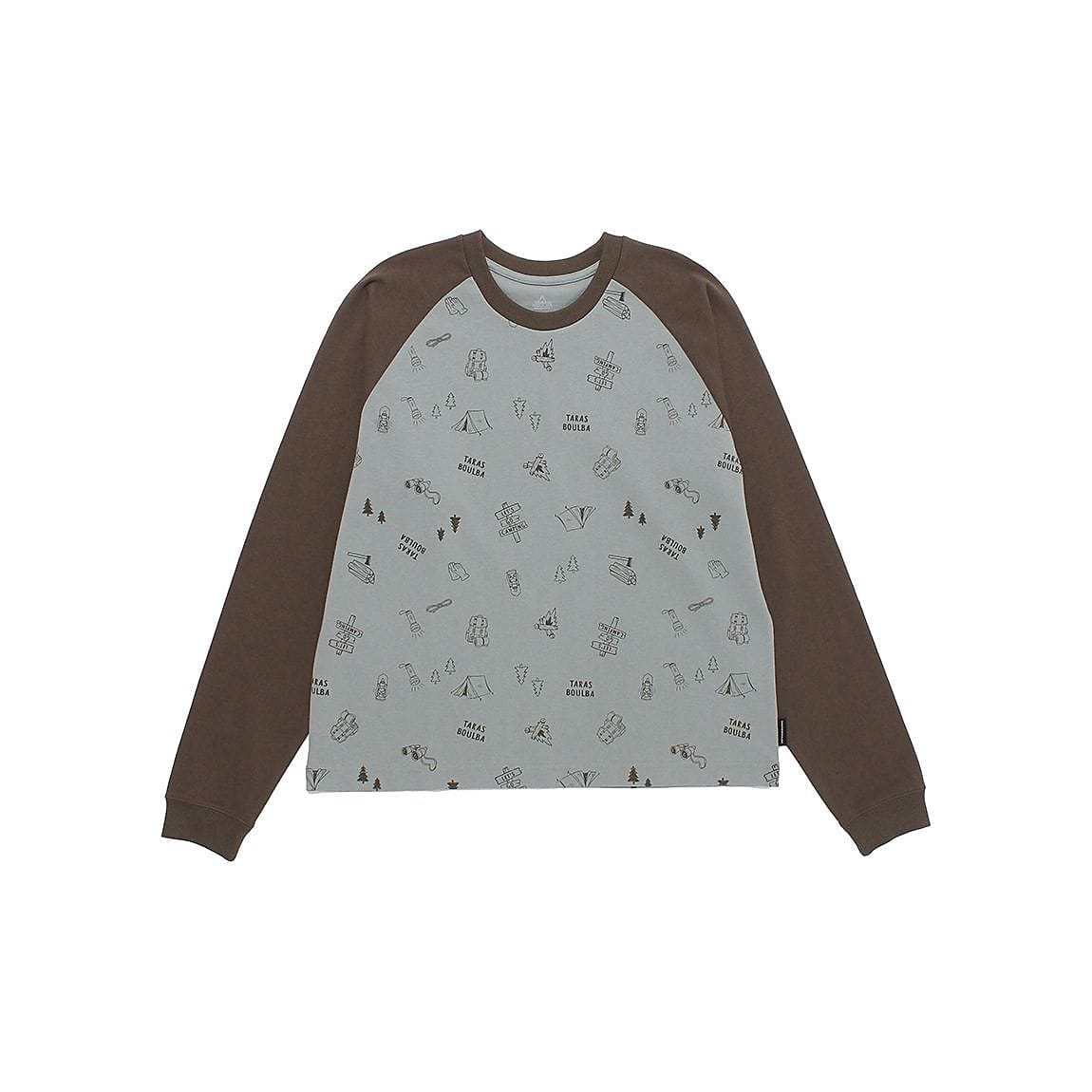レディース ヘビーコットンロングTシャツ（総柄）