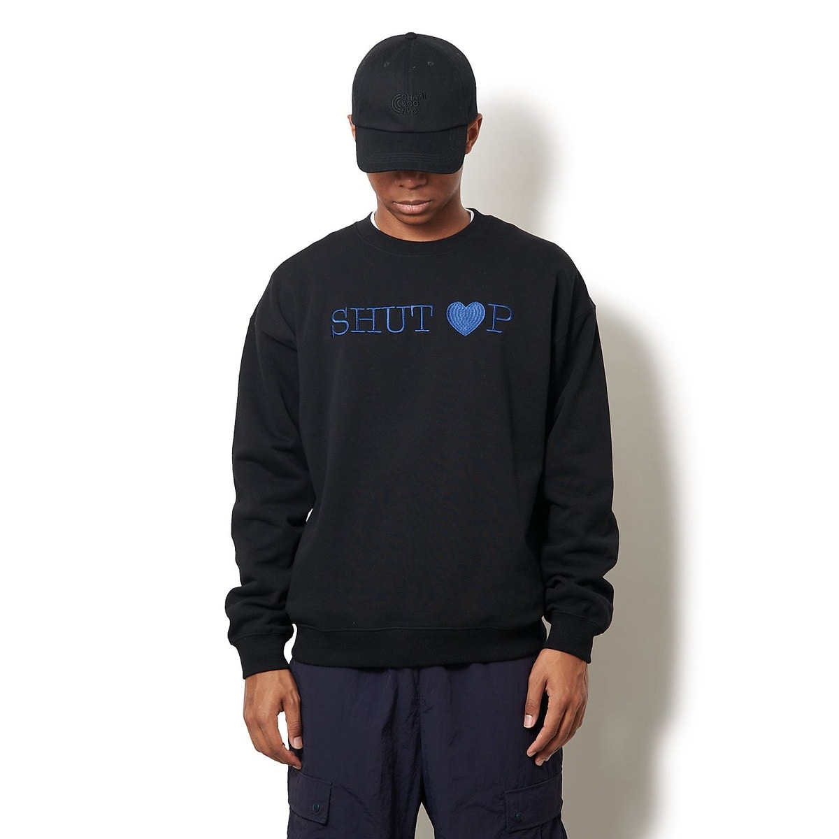 TONED SHUT HEART UP CREWNECK SWEATS