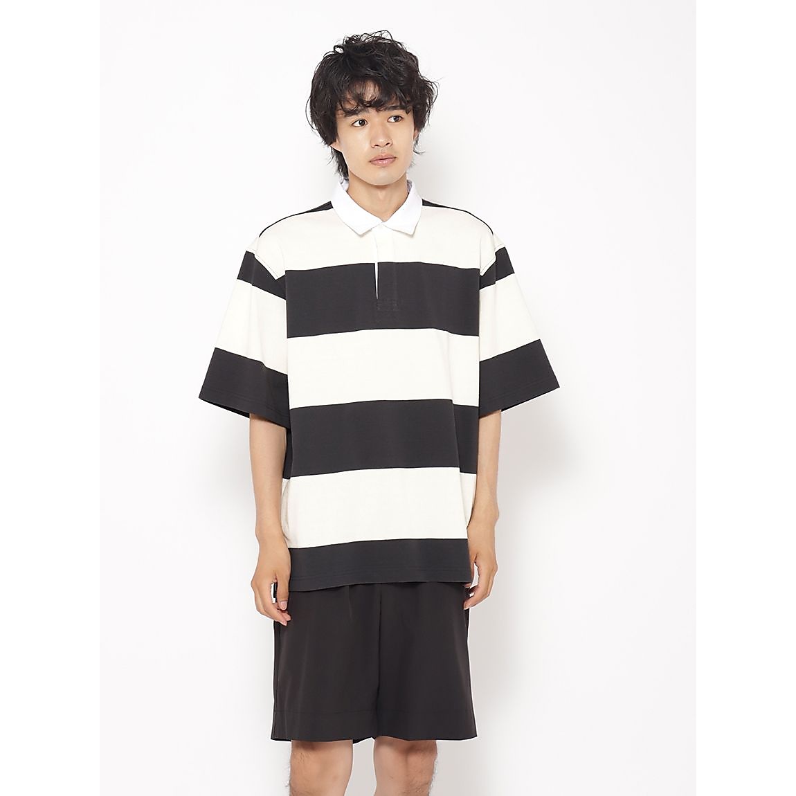 ENJOY IT RUGBY ラガーシャツ5分袖UNISEX