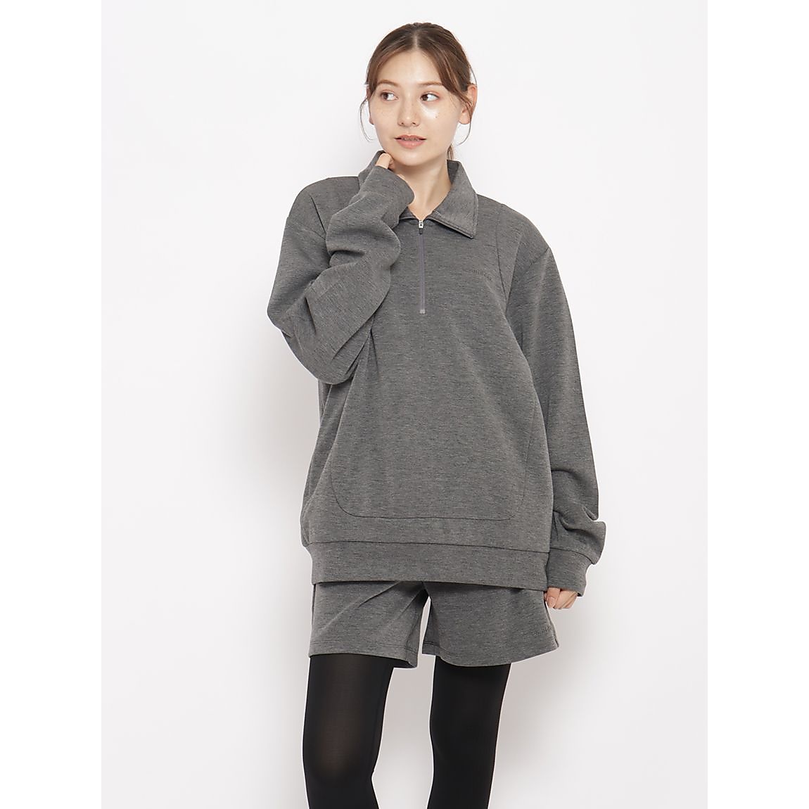 テックスウェット ハーフジップ長袖 UNISEX