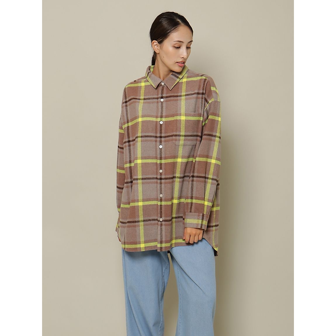 ビッグチェック オーバーサイズシャツ