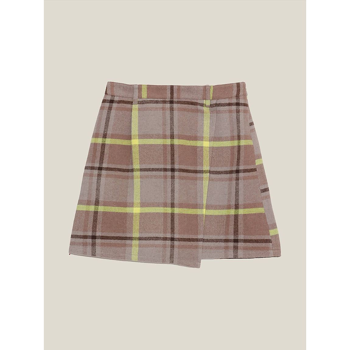 ビッグチェック ミニラップスカート