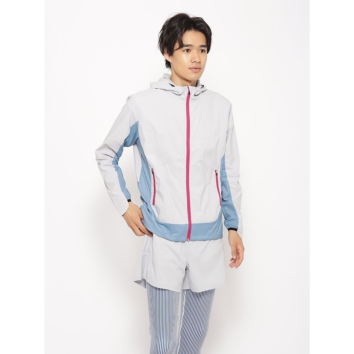 for RUN ウィンドストレッチpr フーディジャケット MENS