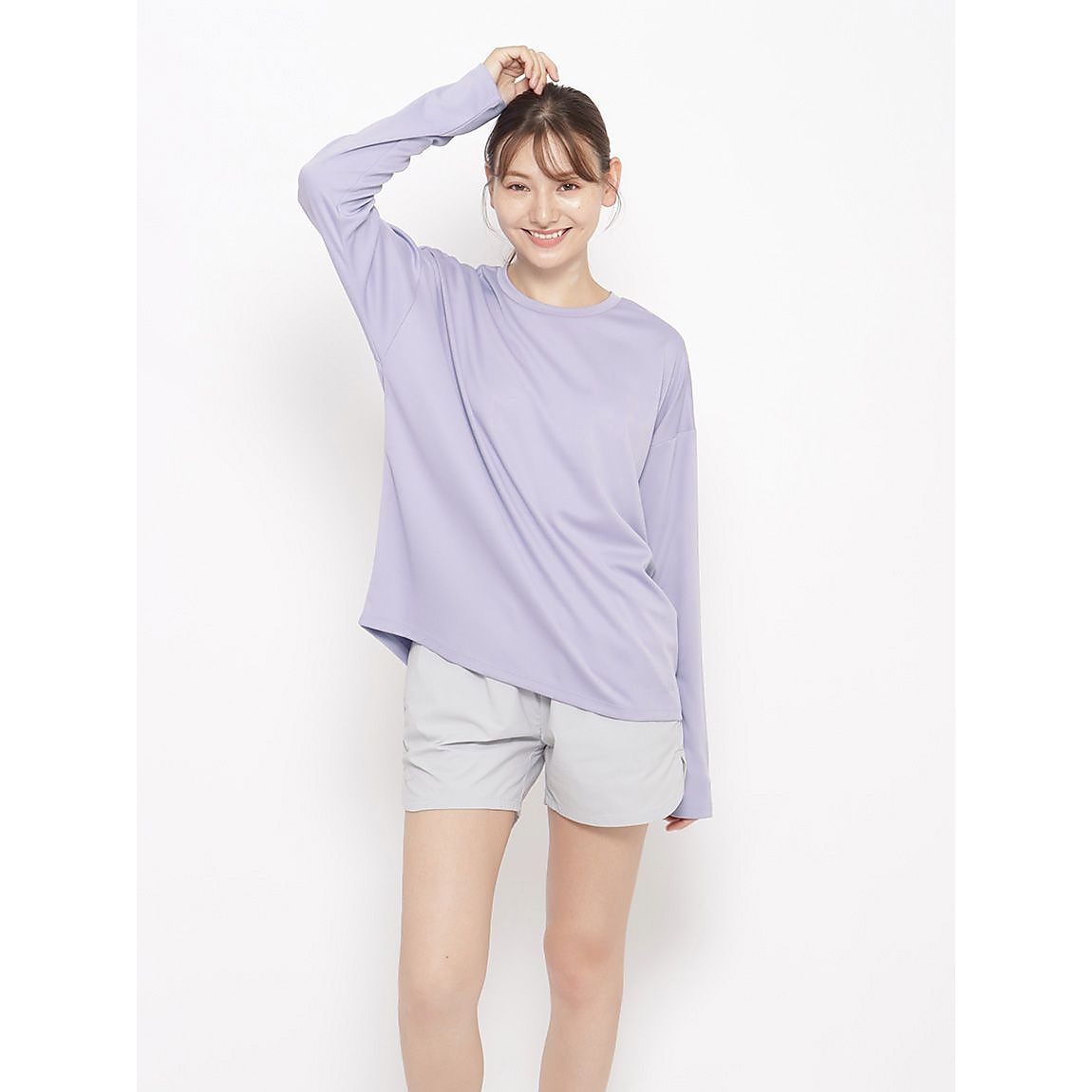 for RUN テックカノコ バックスリット長袖Tシャツ LADIES