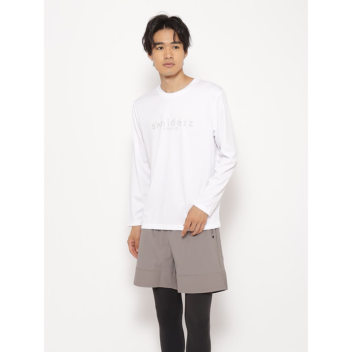for RUN テックカノコ クルーネックロゴプリント長袖 MENS