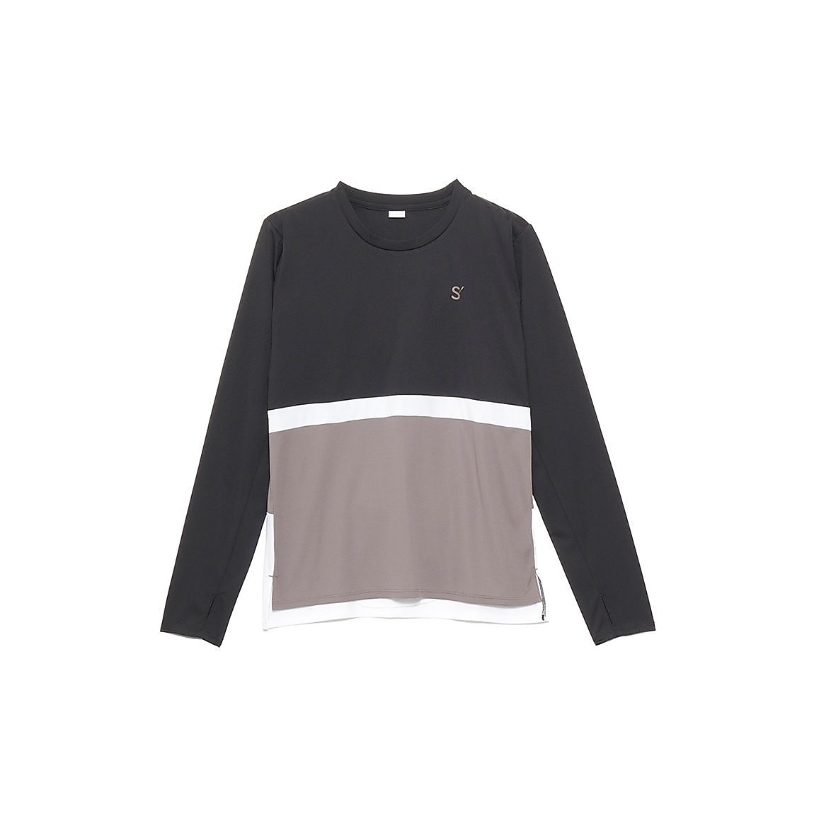 for RUN ドライスムースpr スリーカラーライン長袖Tシャツ LADIES