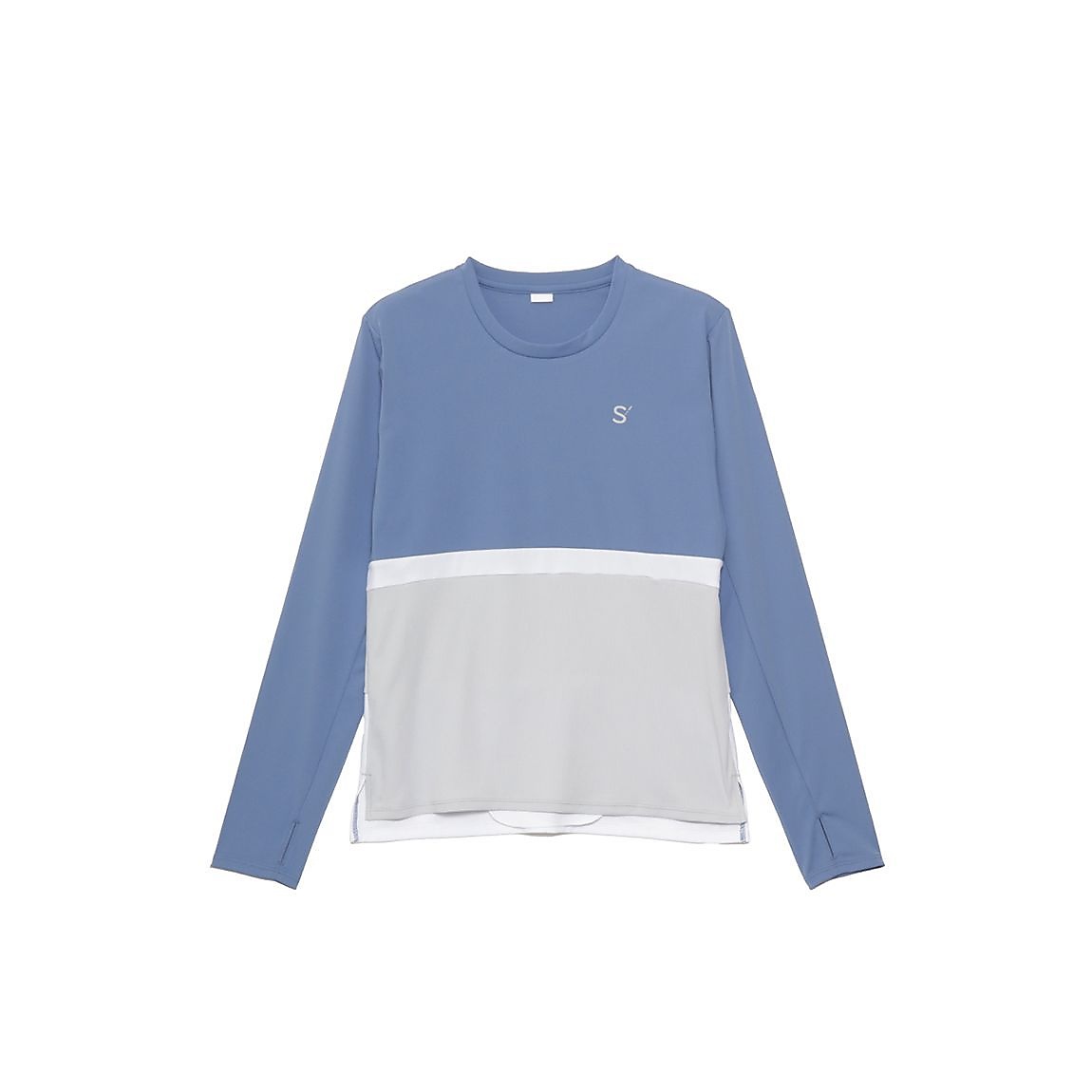 for RUN ドライスムースpr スリーカラーライン長袖Tシャツ LADIES