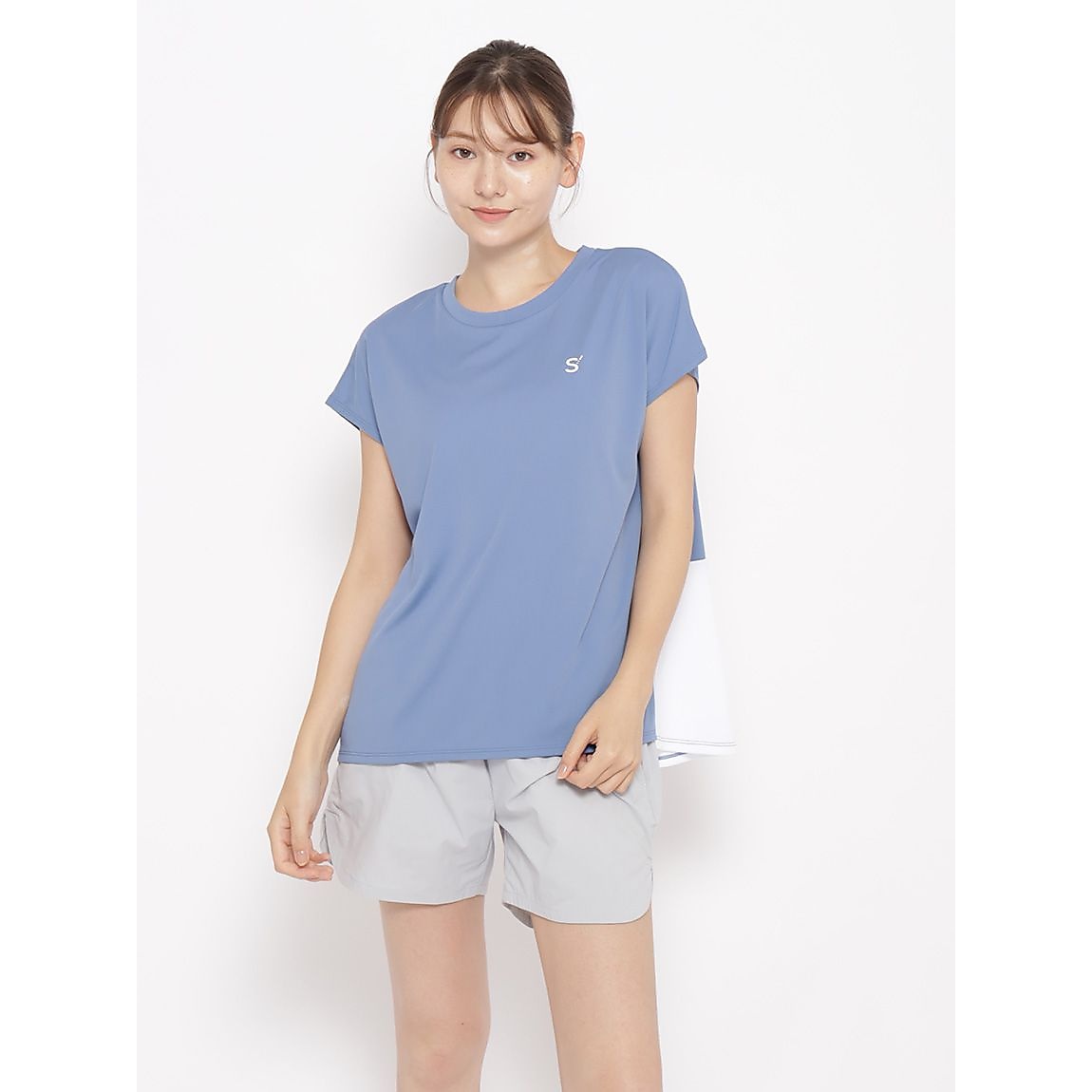 for RUN ドライスムースpr バックペプラムTシャツLADIES