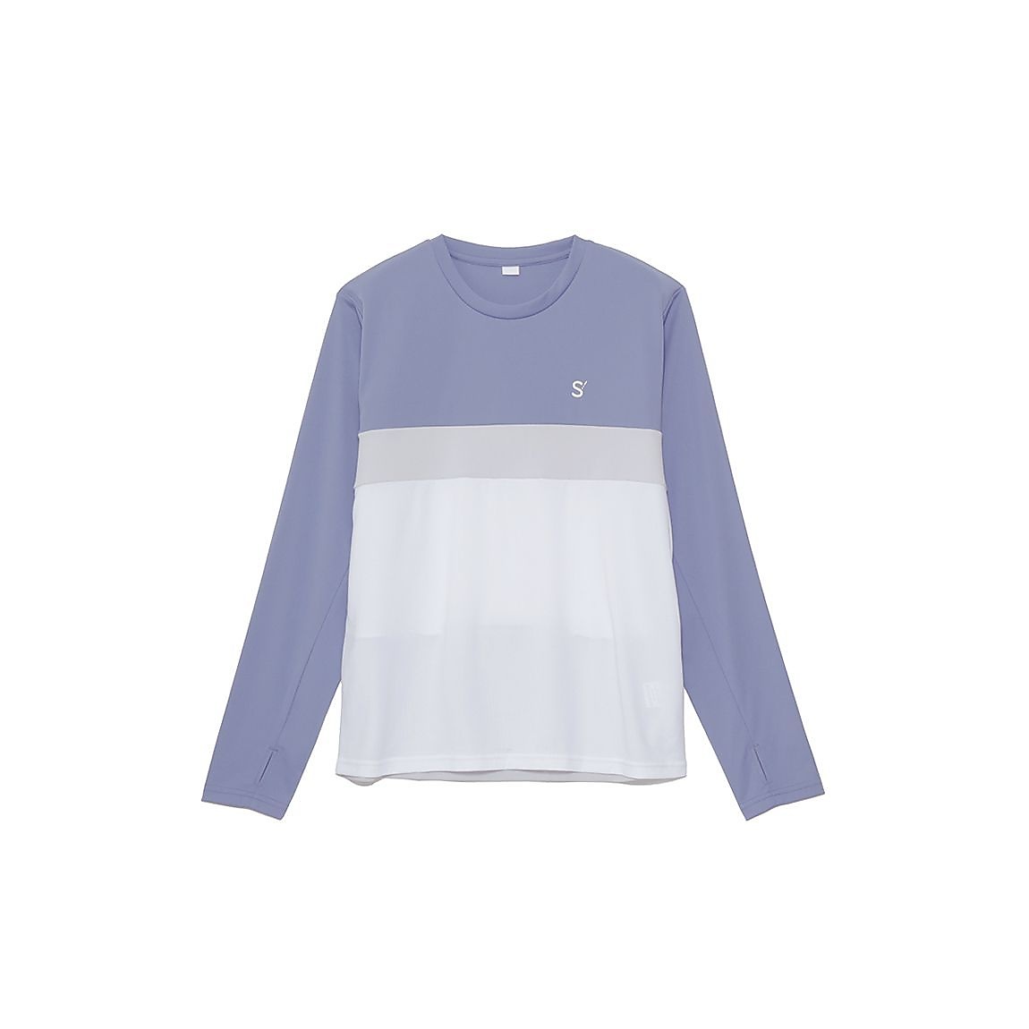 for RUN ドライスムースpr スリーカラーライン長袖Tシャツ MENS