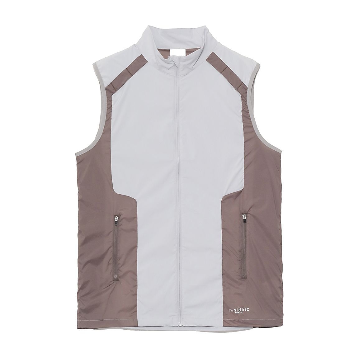 for RUN 撥水ストレッチ スタンドカラーベスト MENS