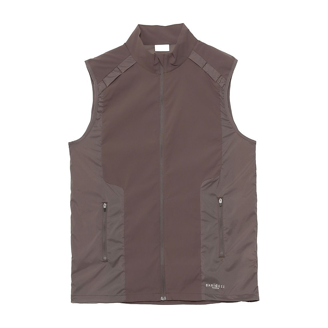 for RUN 撥水ストレッチ スタンドカラーベスト MENS