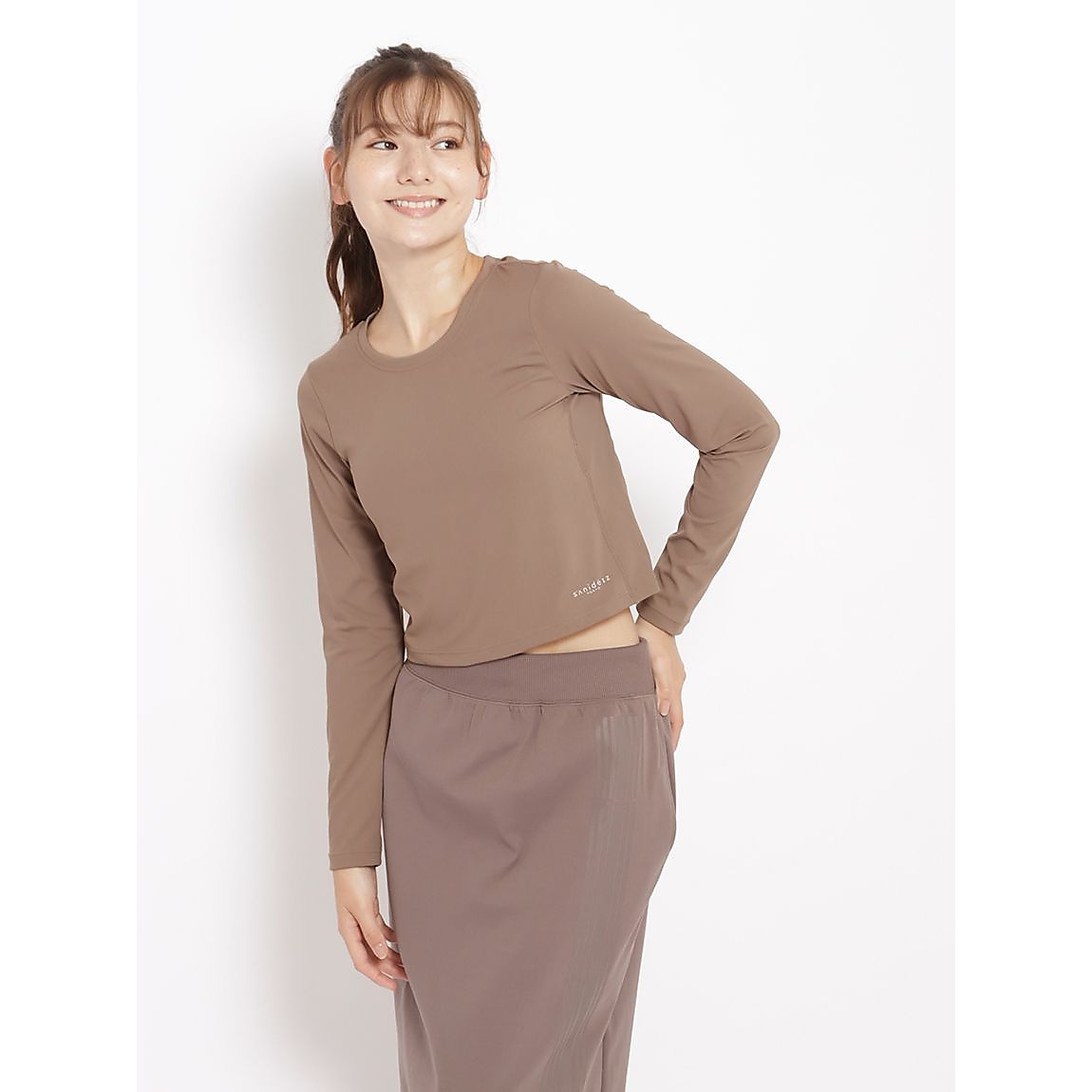 FOR FITNESS NYジャージ メッシュ長袖Tシャツ LADIES