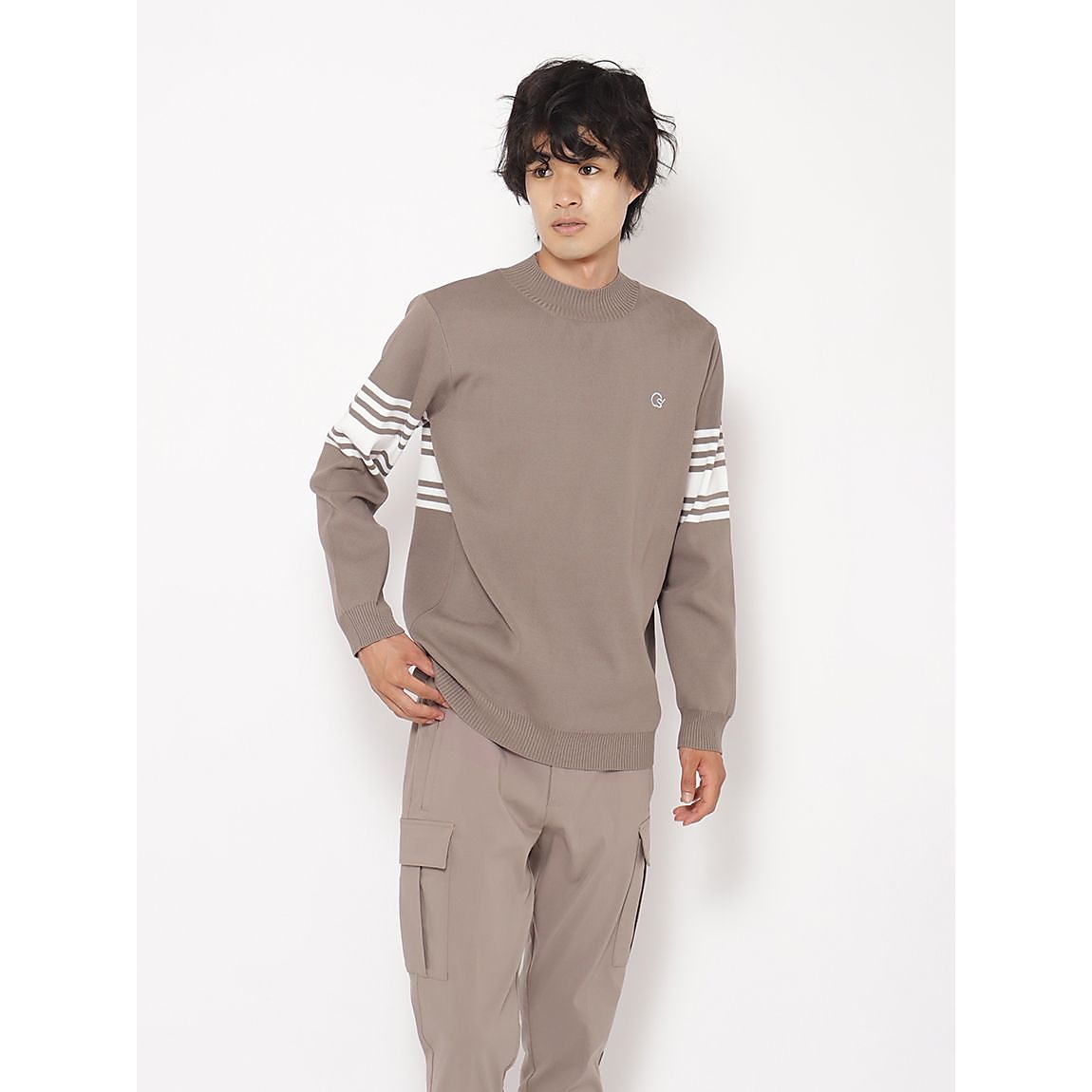 アクティブニットシリーズ ラインモックネック MENS