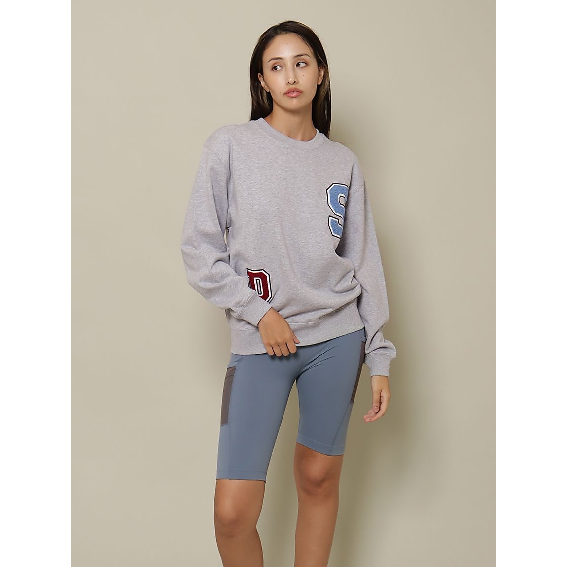 ワッペンスウェット クルーネック