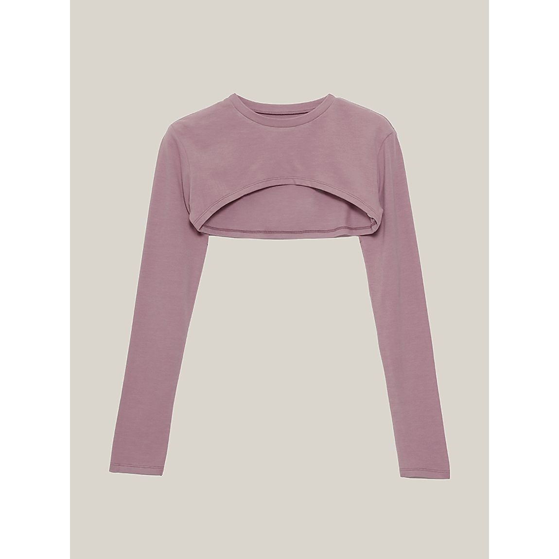 コットンウォーム クロップトモックネックプルオーバー