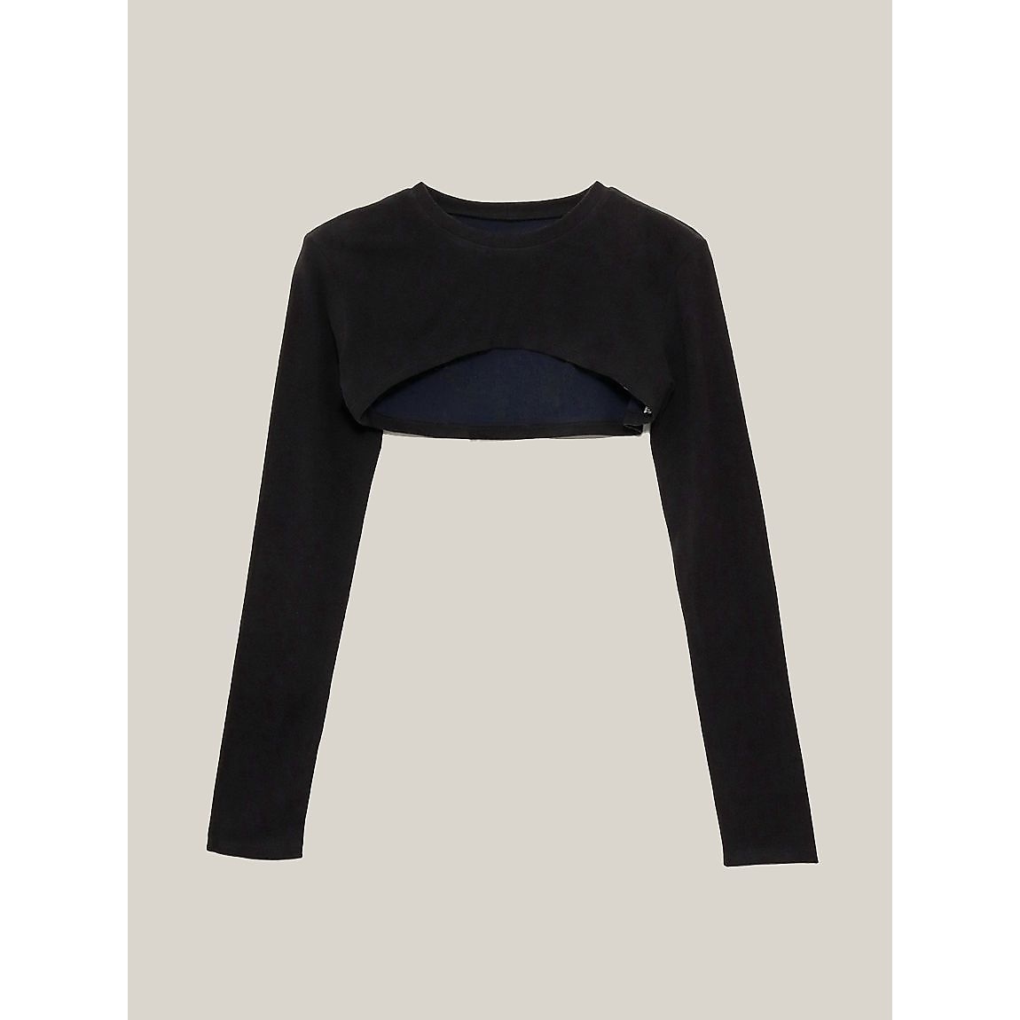 コットンウォーム クロップトモックネックプルオーバー