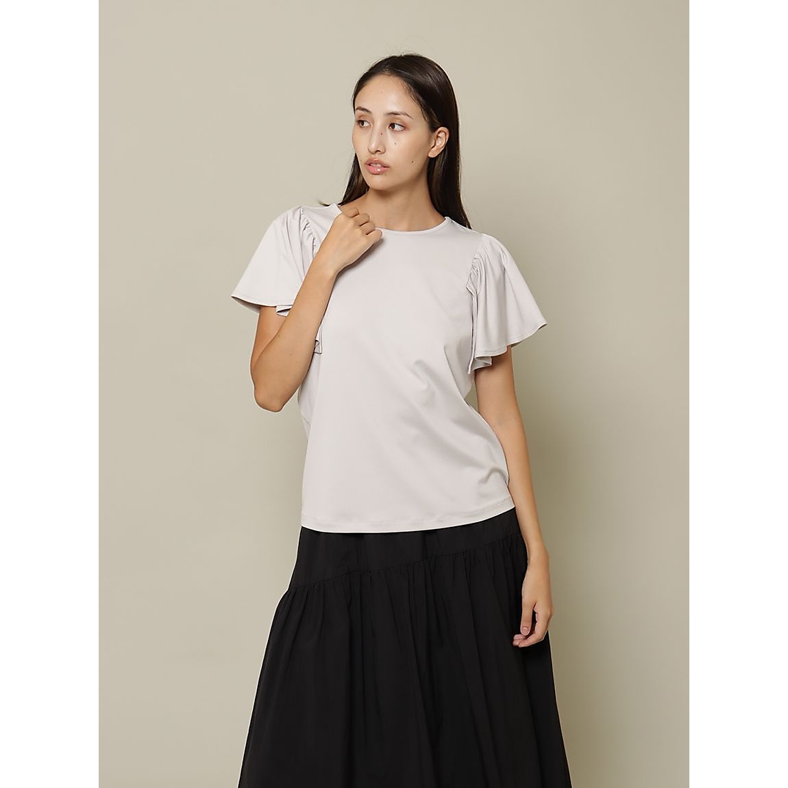 コットンタッチベア ダブルフリルTシャツ