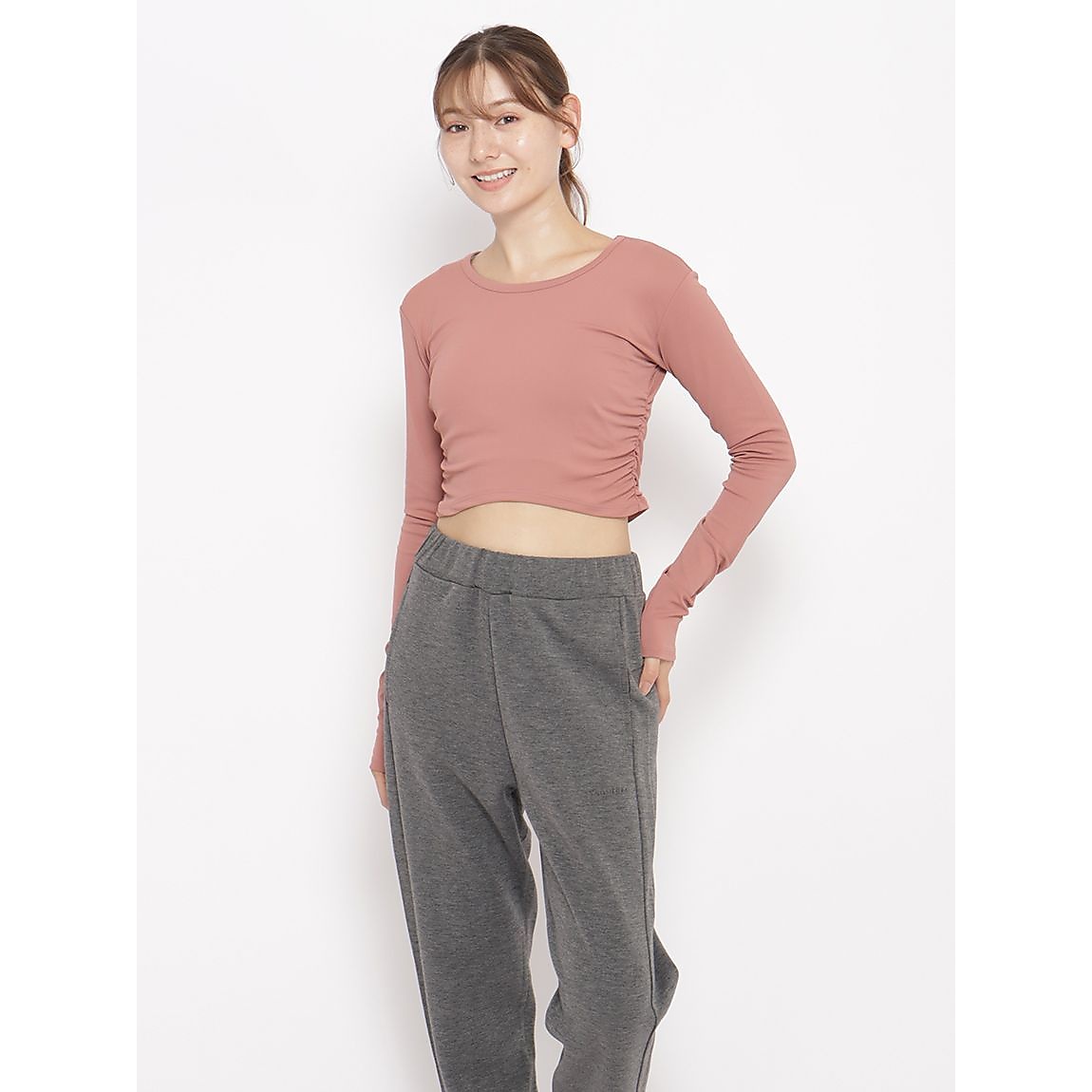 Cocotyベアスムース クロップト長袖ボレロ LADIES