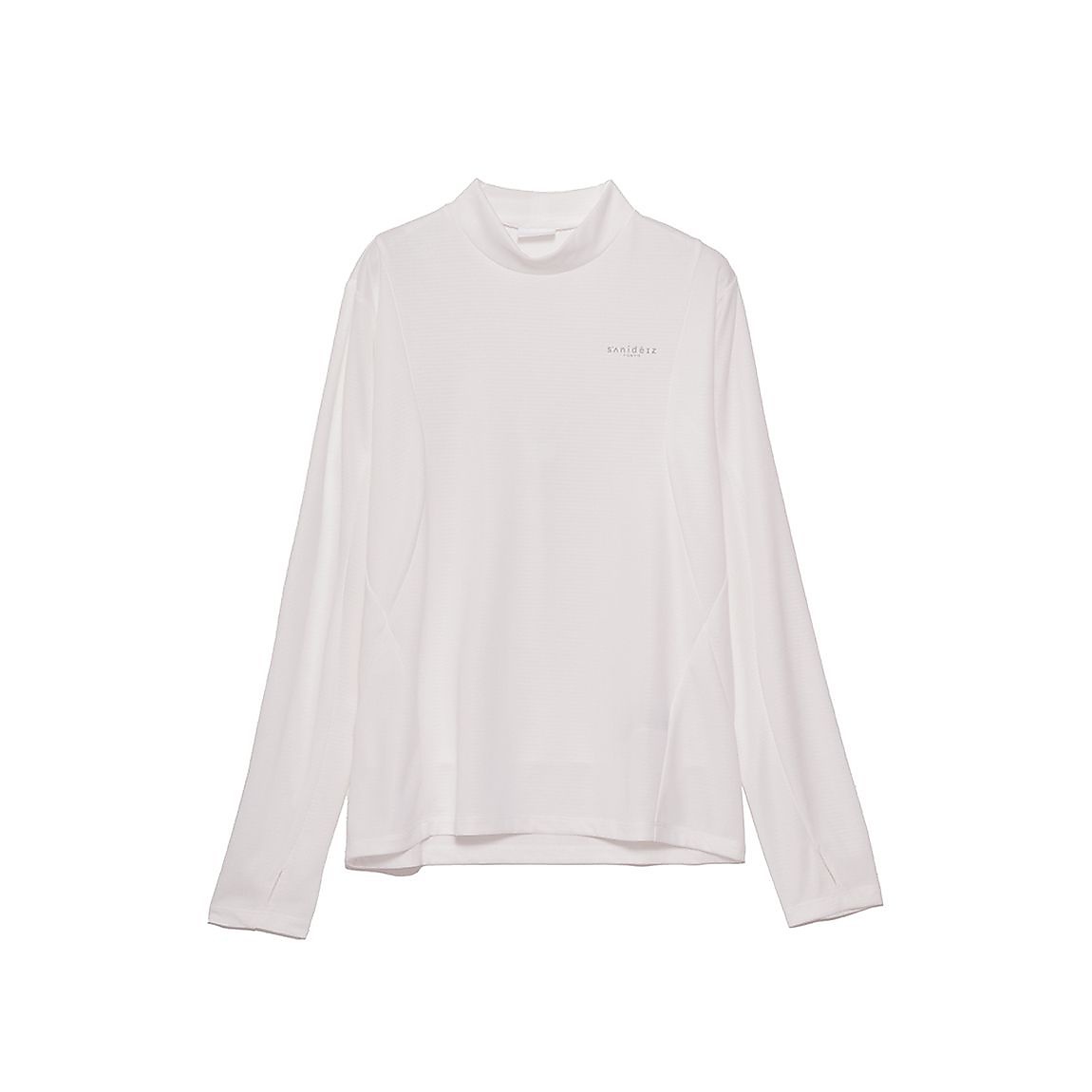 ハニカムドライスムース モックネック長袖TシャツLADIES