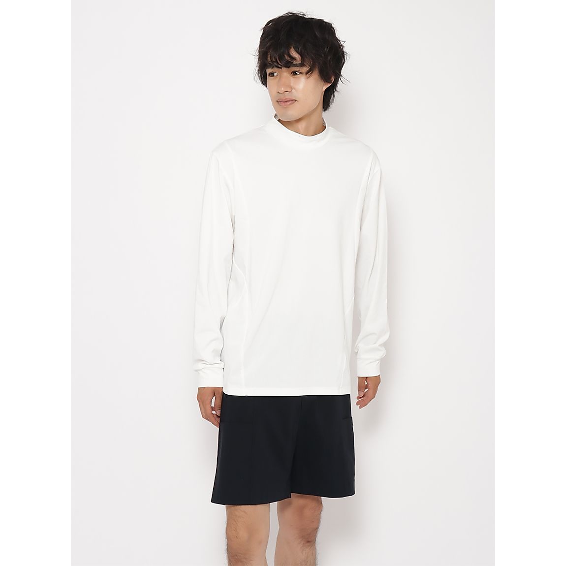 MFY天竺 モックネック長袖TシャツMENS