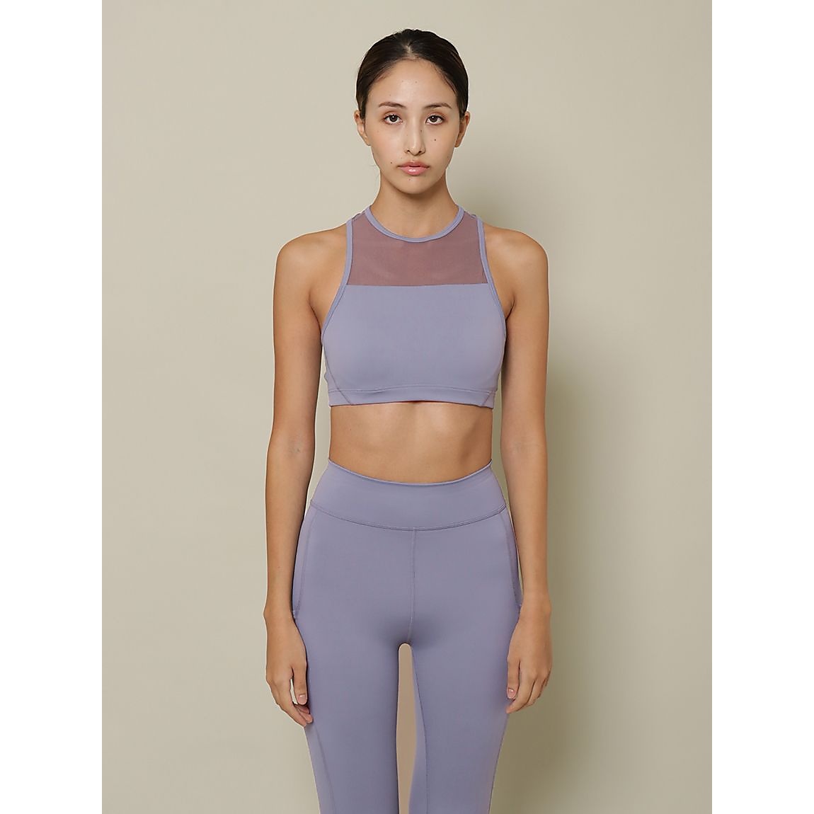 ナイロンスパンライトサポート ブラトップクロップトメッシュ