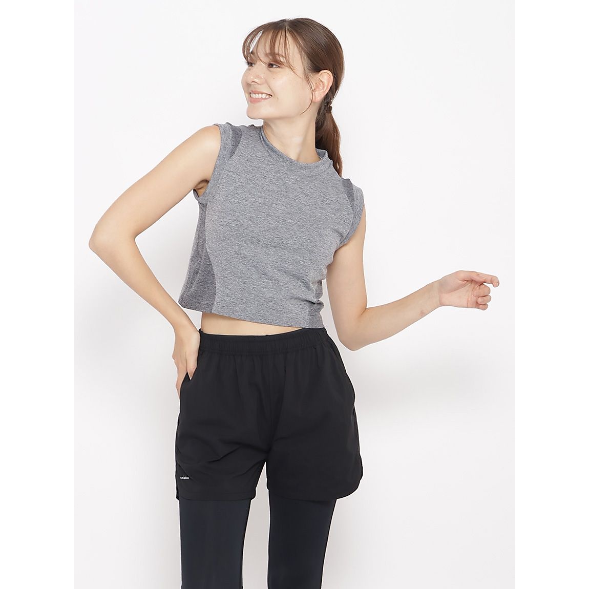 杢成型 クロップトタンクトップLADIES