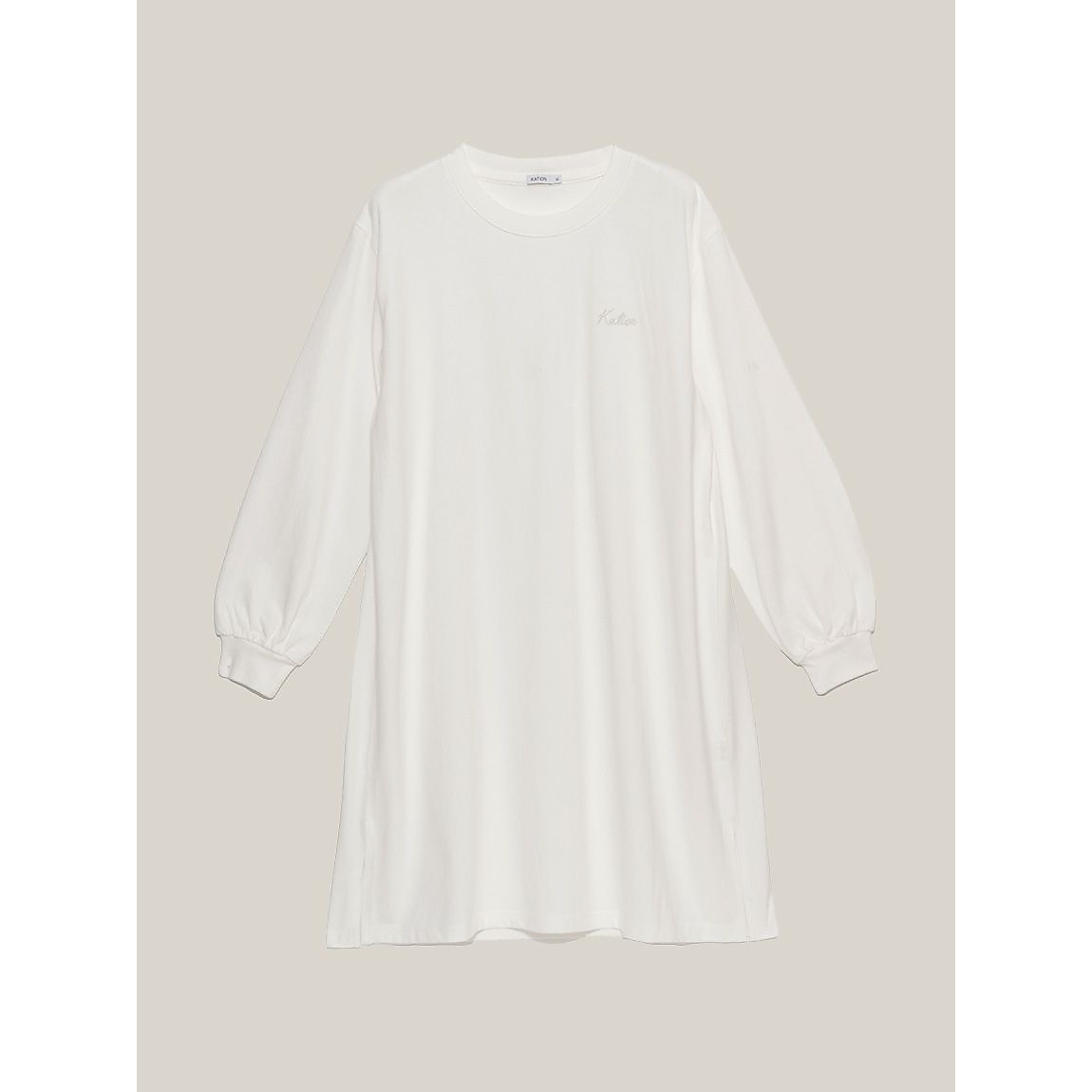 USAコットン オーバーサイズチュニック長袖Tシャツ