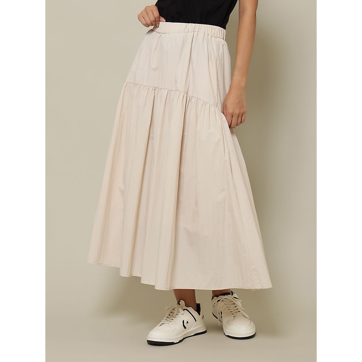 ナイロンワッシャー ティアードスカート